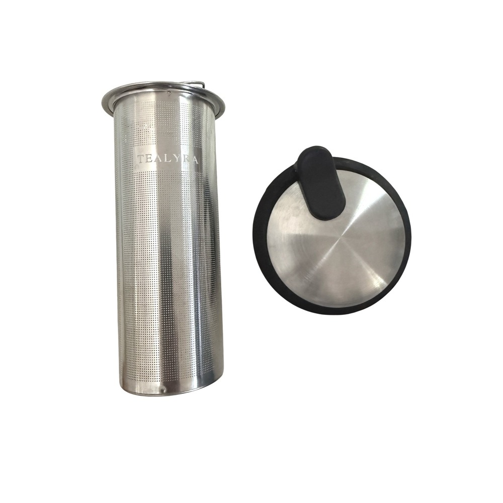 TEALYRA Stainless Steel Tea Infuser Basket & Lid Replacement Parts Filter